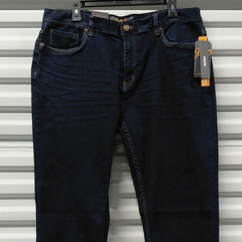 Johnny Bigg Mens 38L Aeden Slim Fit Jeans Dark Wash Stretch Denim Long Leg NWT - Picture 4 of 11
